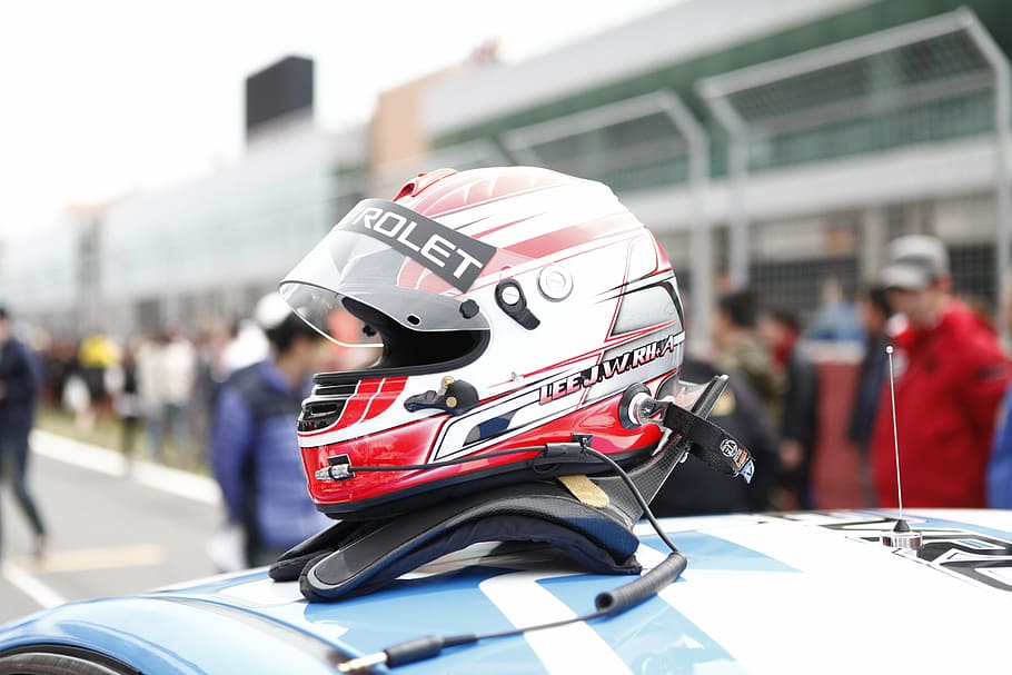 helmet, racing, hans, incidental people, safety, security, protection HD wallpaper