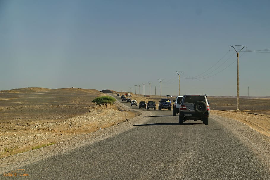All Terrain, Road, Morocco, desert, car, transportation, highway HD wallpaper