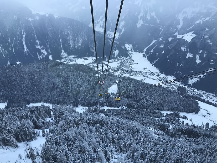 winter, zillertal, mayrhofen, alpine, snow, tyrol, austria, HD wallpaper