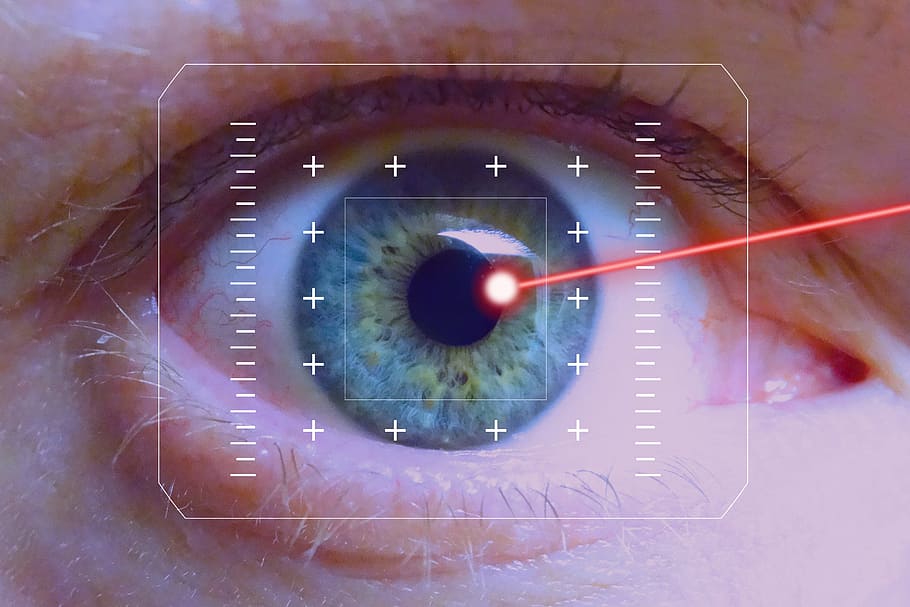 person blue eye, lasers, iris, correction, vision correction, HD wallpaper