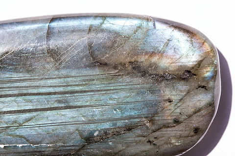 gem, labradorite, ground, polished, bluish, blue, violet, shimmer HD wallpaper