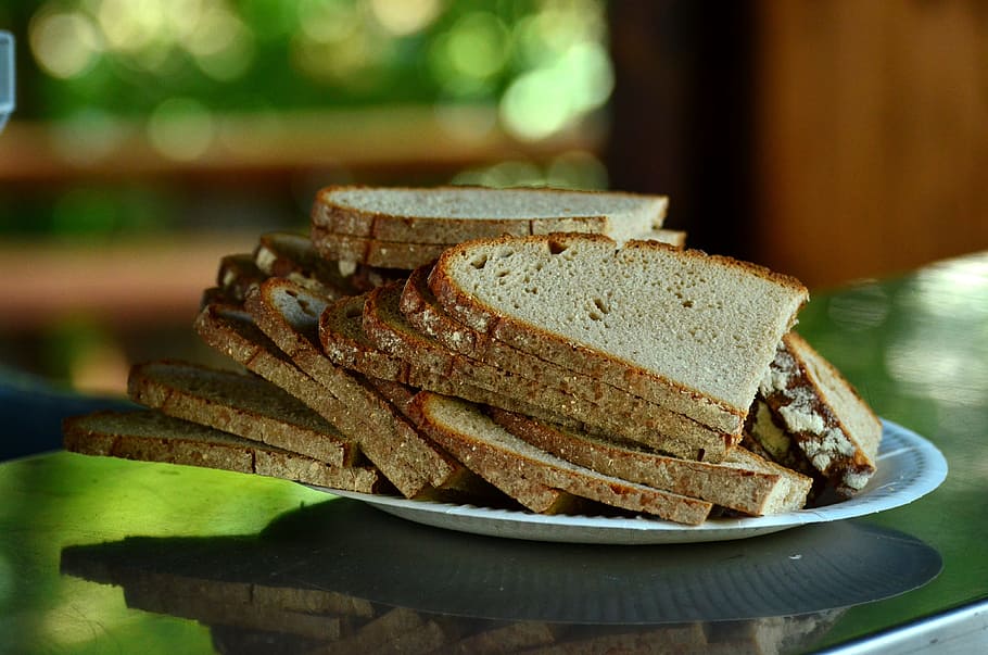 bread, bread slices, brotteller, breakfast, eat, food, abendbrot HD wallpaper