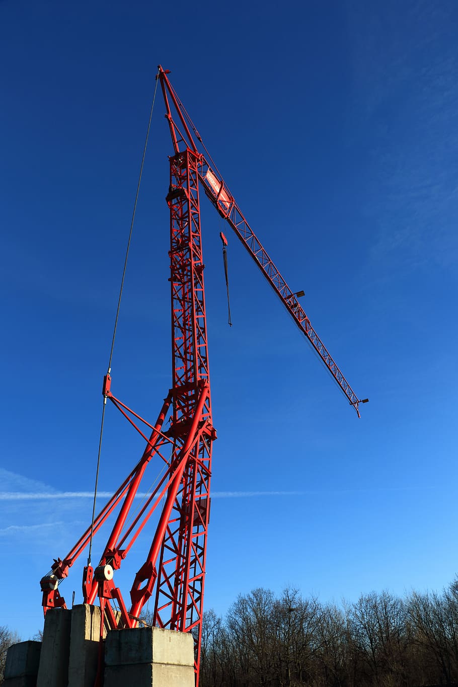 Crane, Technology, baukran, site, construction work, crane boom HD wallpaper