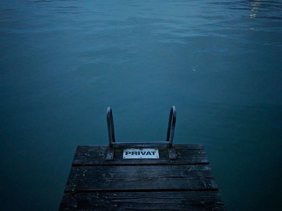 gray beach dock with stair, lake, water, steps, pier, jetty HD wallpaper