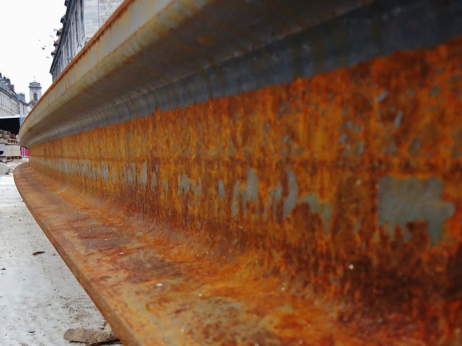 rail, work, tram, perspective, besançon, metal, iron, structure HD wallpaper