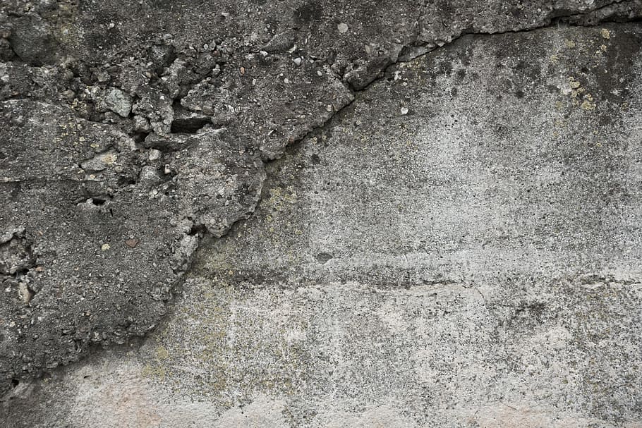 grey concrete wall, brittle, texture, structure, close, textures, HD wallpaper