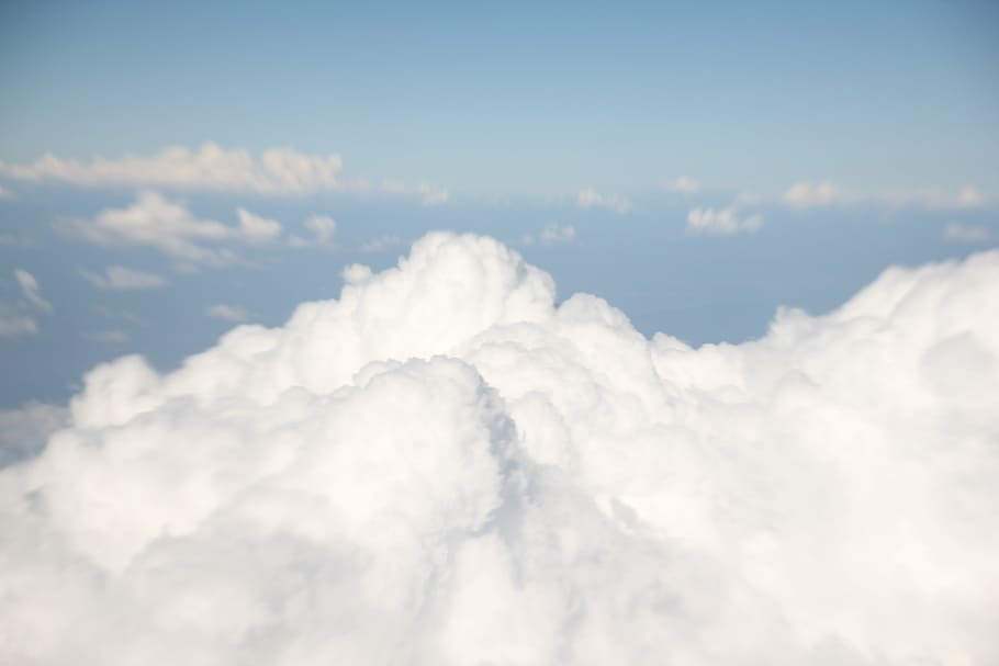 photography of clouds and blue sky, rising, cloud - sky, cloudscape HD wallpaper