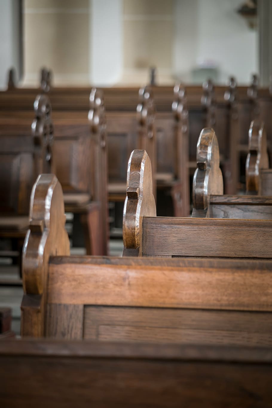 wooden church chairs indoor, church pews, bank, sit, old, christian, HD wallpaper