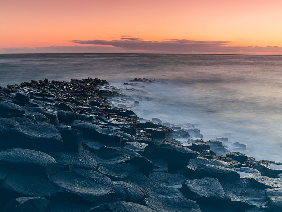 rock formations near body of water, rocks on body of water, sea HD wallpaper
