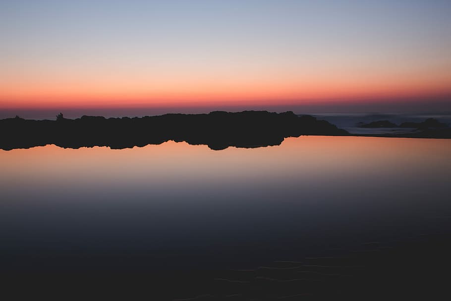 landscape photography of body of water near island, body of water beside island HD wallpaper