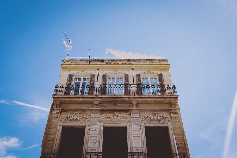 architecture, balconies, building, facade, sky, windows, built structure HD wallpaper