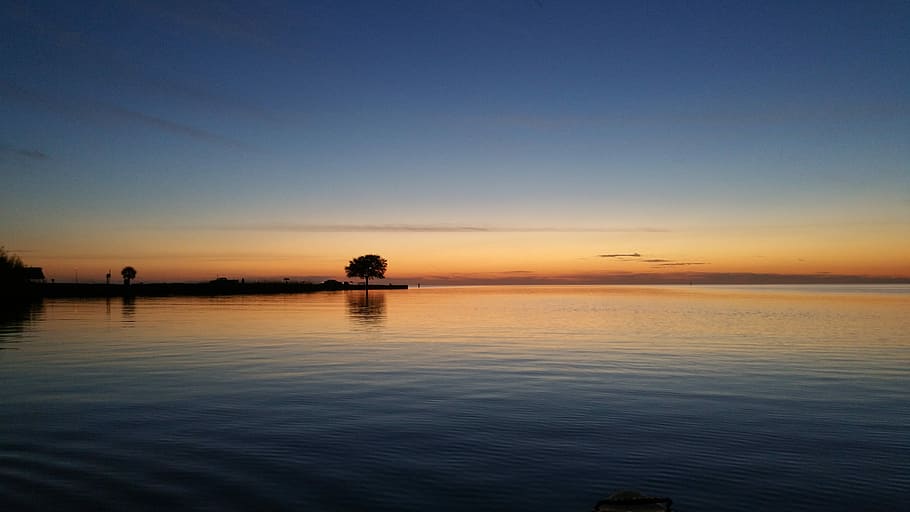 Sunset, Water, Sky, Active, sunset sky, louisiana, reflection HD wallpaper