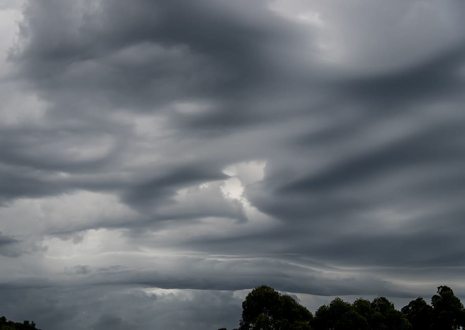clouds, formation, weather, grey, cloudscape, storm, sunset HD wallpaper