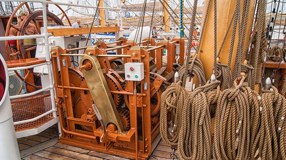 Ropes, Ship, Cable, Tros, Boat, Port, knot, fix, sea, deck, HD wallpaper