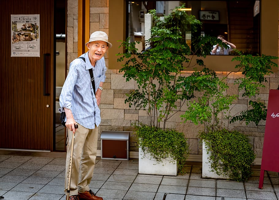 grandfather, hat, man, one person, full length, real people HD wallpaper