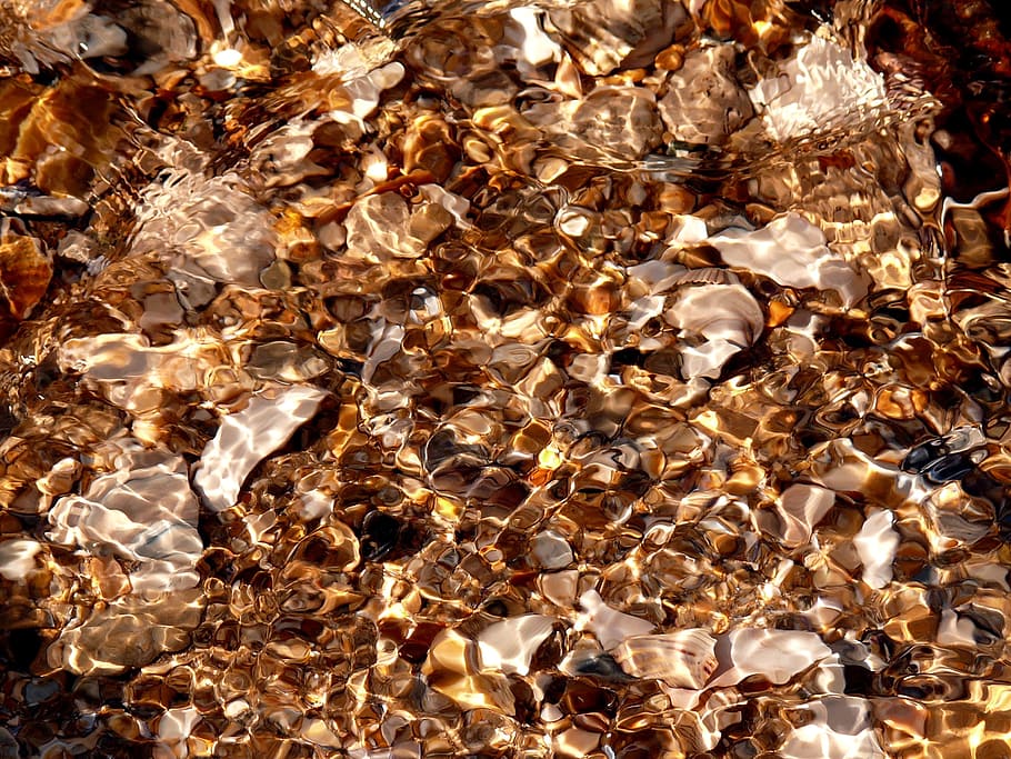 sea, ocean, beach, pebble, sand, holiday, transparency, transparent water HD wallpaper