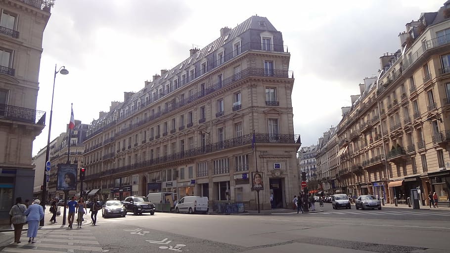 paris, bulevar, architecture, urbanism, paris street, building exterior HD wallpaper