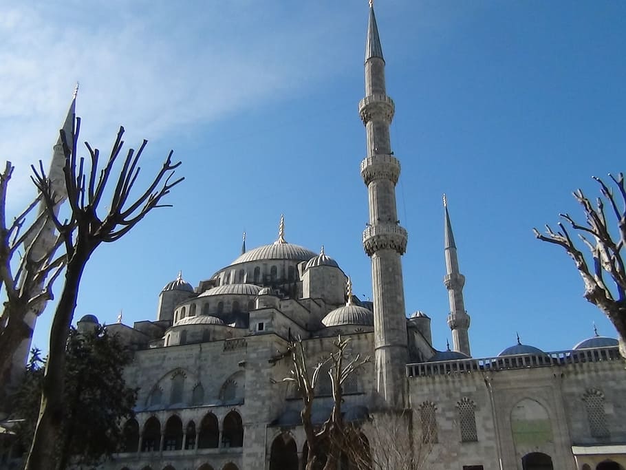 mosque, blue, istanbul, turkey, architecture, building exterior HD wallpaper