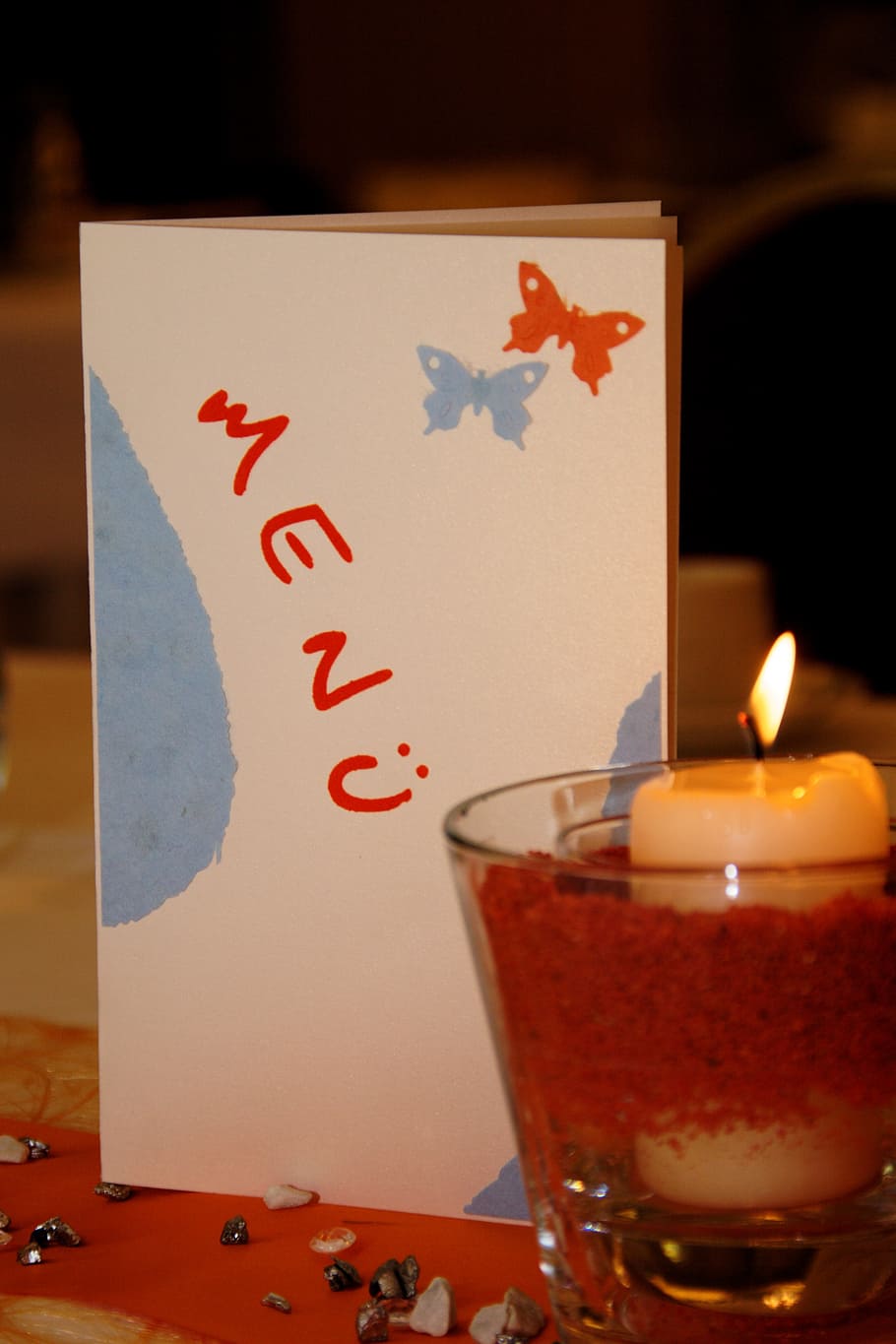 menu, map, restaurant, covered, table, menu cards, table decorations HD wallpaper