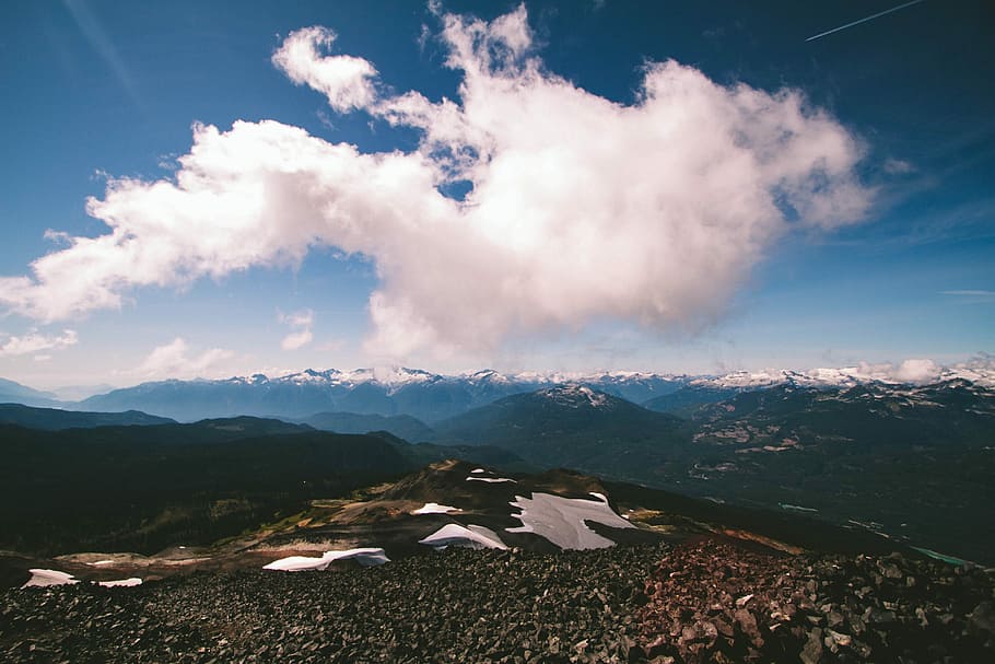 white clouds on mountain, mountains under white clouds during daytime HD wallpaper