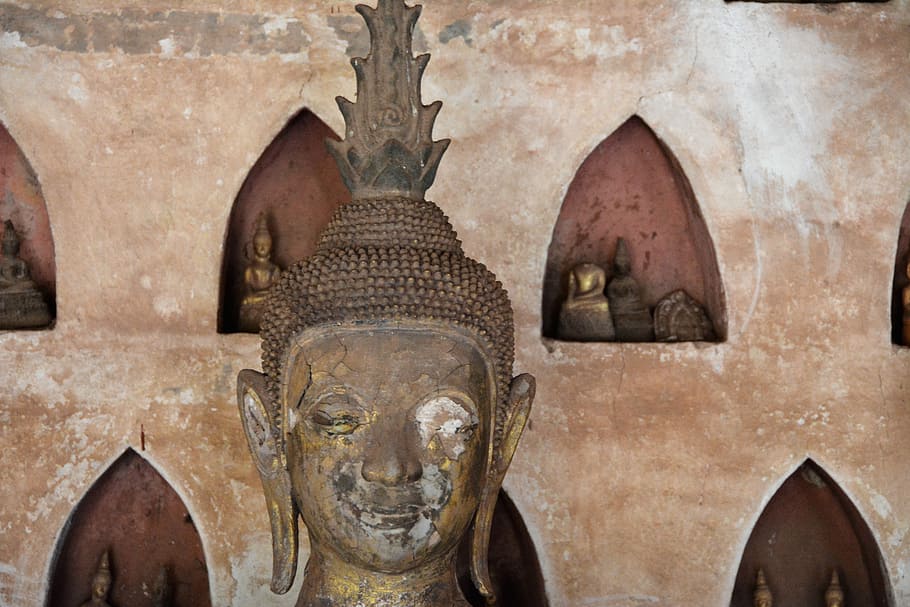 Laos, Vientiane, Buddha, history, no people, religion, architecture HD wallpaper