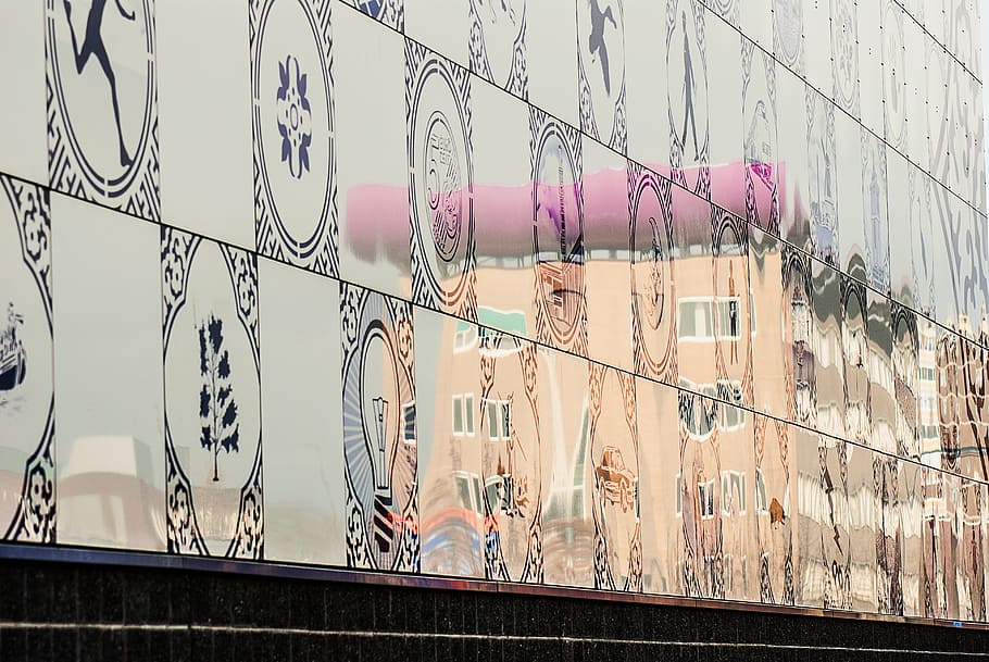 building, enschede, reflection, architecture, netherlands, built structure HD wallpaper