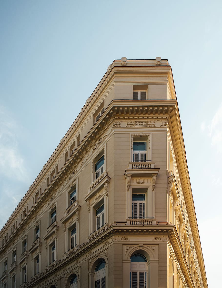 high rise building, white concrete building, architecture, line HD wallpaper