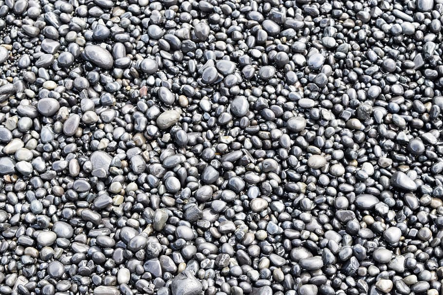 pebbles, rocks, wet, smooth, shiny, water, zen, natural, black HD wallpaper