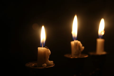 Candles, Low Light, Flame, Night, candlelight, fire, burning HD wallpaper