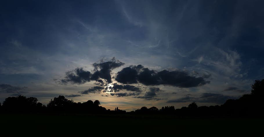 sunset, clouds, nature, sky, cloud - sky, silhouette, beauty in nature HD wallpaper