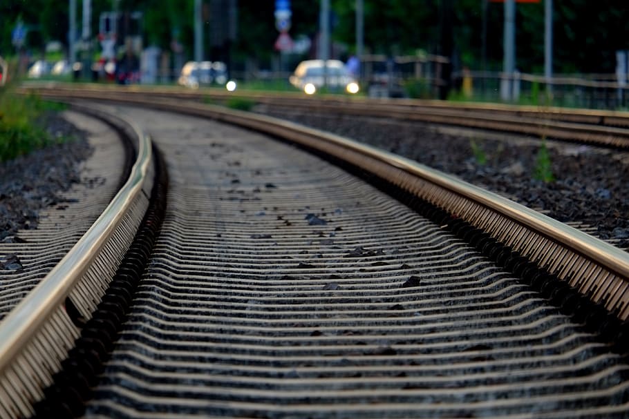 empty train rail during daytime, seemed, railroad tracks, railway, HD wallpaper