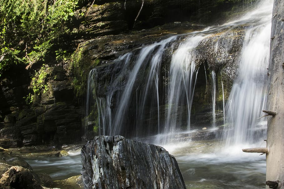 time-lapse photography of water falls, Waterfall, Water, Fall HD wallpaper