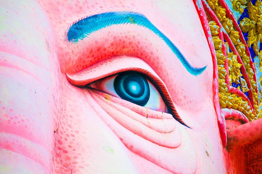 ganesh, eyes, believe in, close-up, body part, human body part