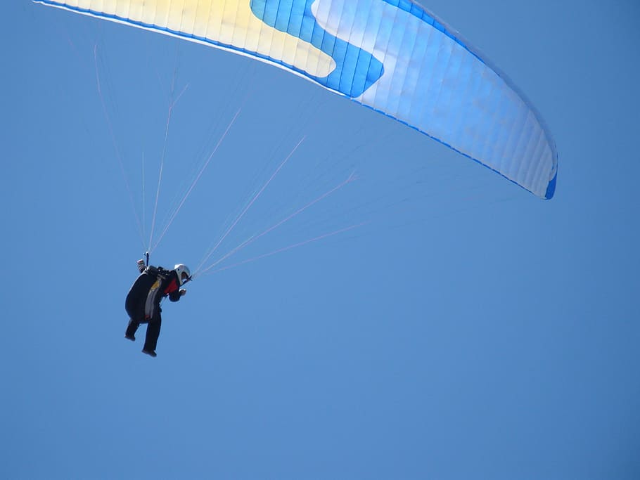 Paragliding, Freedom, Fly, extreme sports, full length, adventure HD wallpaper