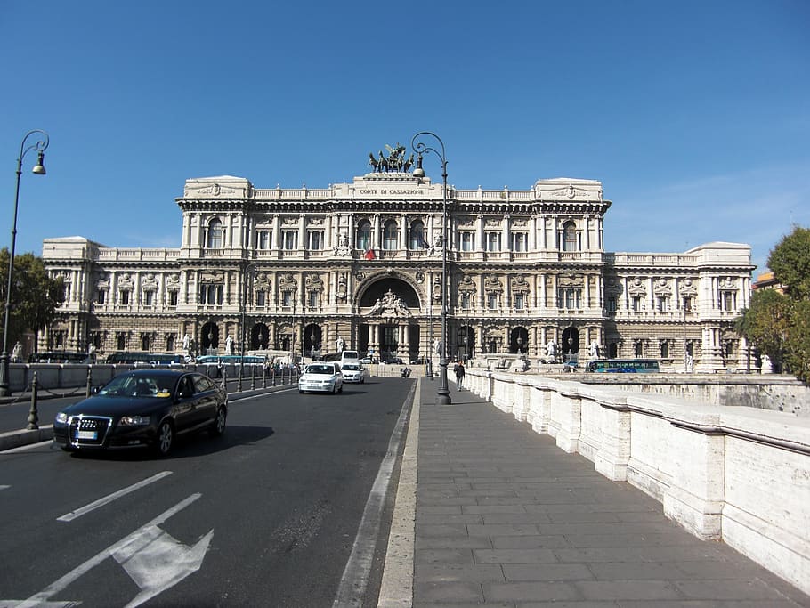rome, italy, palace, palazzo di giustizia, courthouse, justice, HD wallpaper