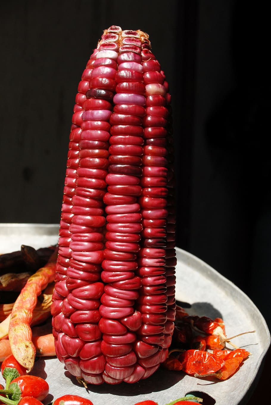 corn, cob, agriculture, food and drink, red, freshness, indoors HD wallpaper