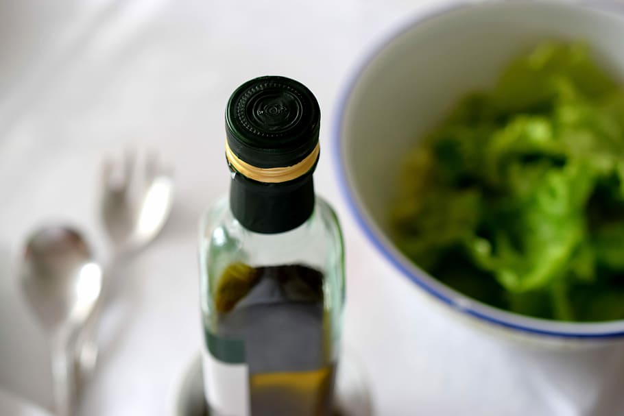 bottle of olive oil, food, food And Drink, vegetable, healthy Eating HD wallpaper
