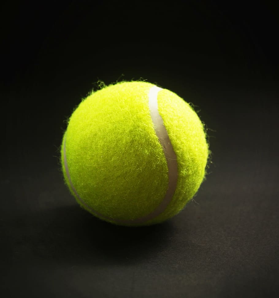 ball, racket, white, yellow, background, closeup, isolated, HD wallpaper