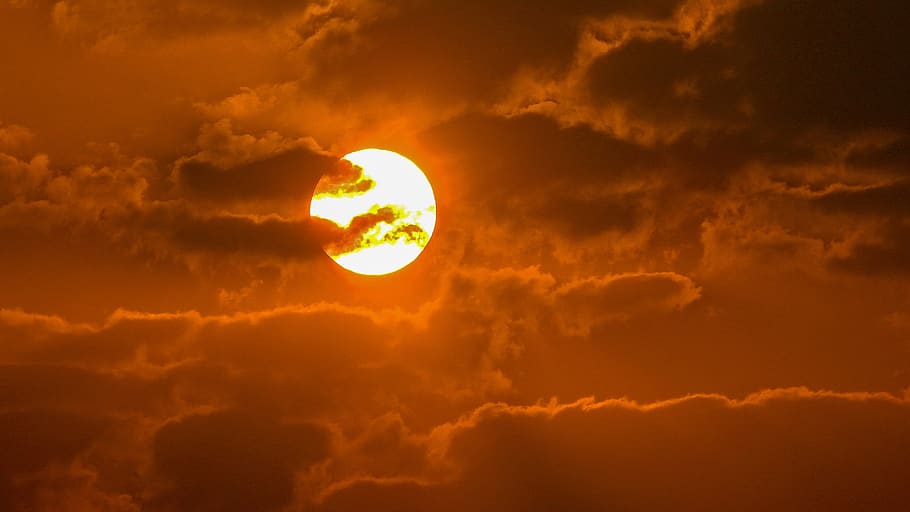 sky, sun, evening, sunshine, sunset, cloud - sky, nature, sunlight HD wallpaper