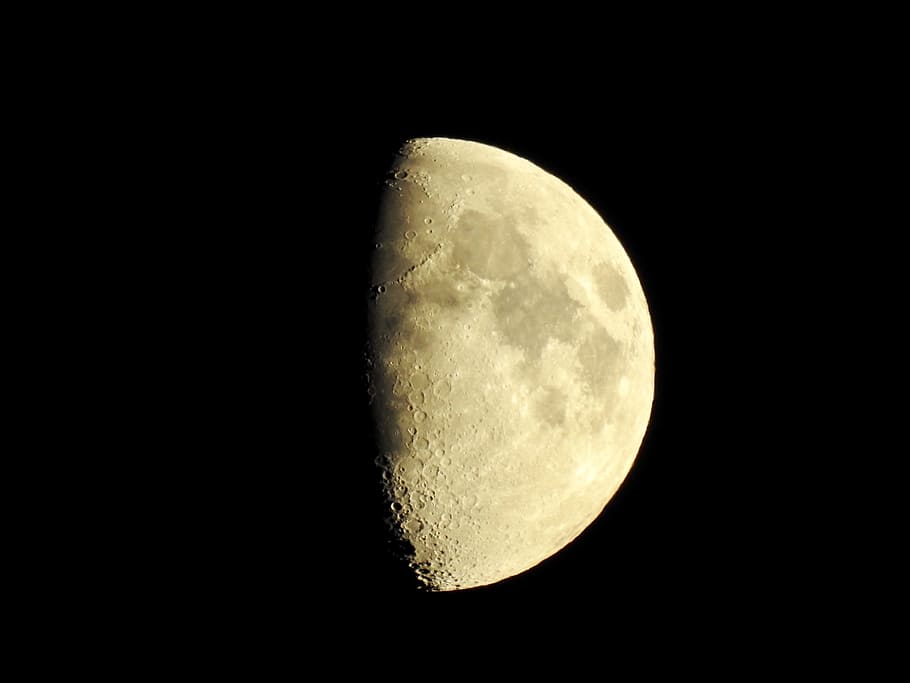 moon, crescent, night, sky, night sky, light, sickle, dark HD wallpaper