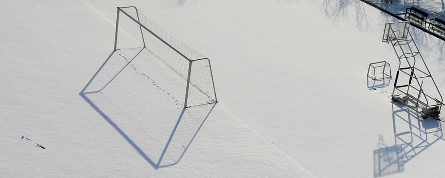 school, winter, playground, snow, shadow, no people, high angle view HD wallpaper