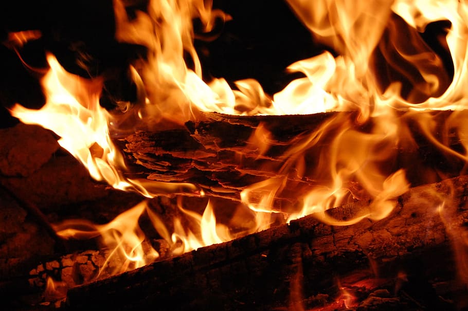 fire, atmosphere, hot, burning, flame, fire - natural phenomenon HD wallpaper