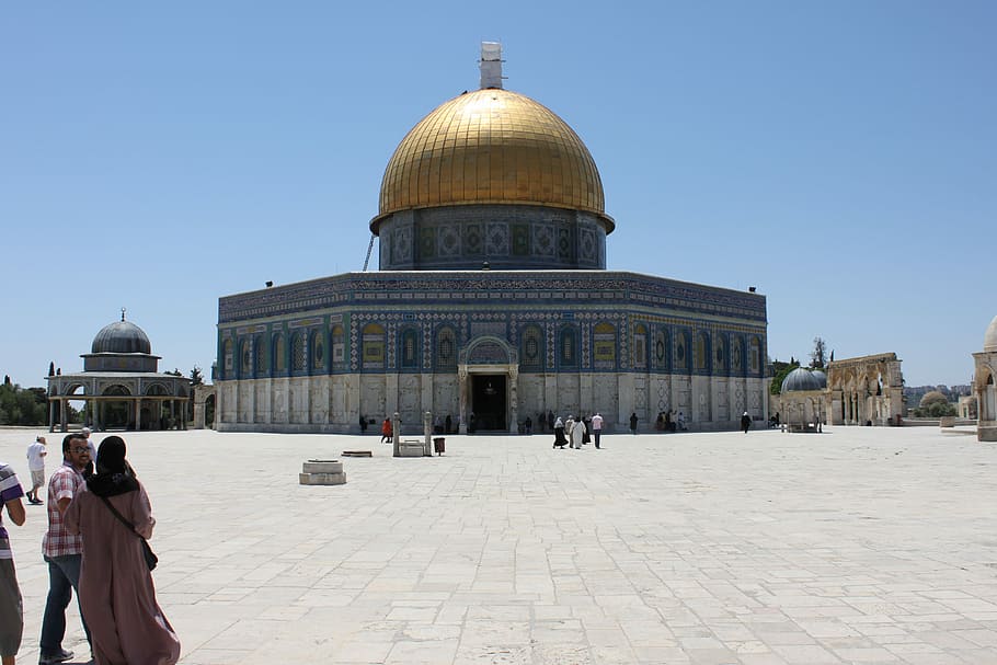 gray and beige mosque during daytime, Quds, Mosque Of Omar, Jerusalem