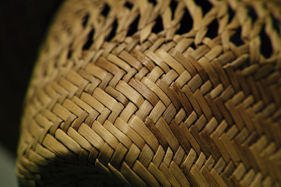 Texture, Straw Hat, foppery, braid, shadow, no people, close-up HD wallpaper