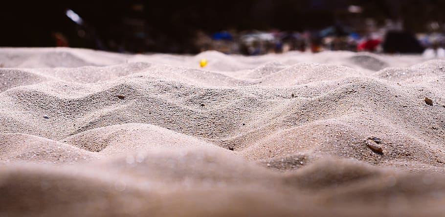 brown sand, macro, beach, nature, grains, dunes, land, environment HD wallpaper