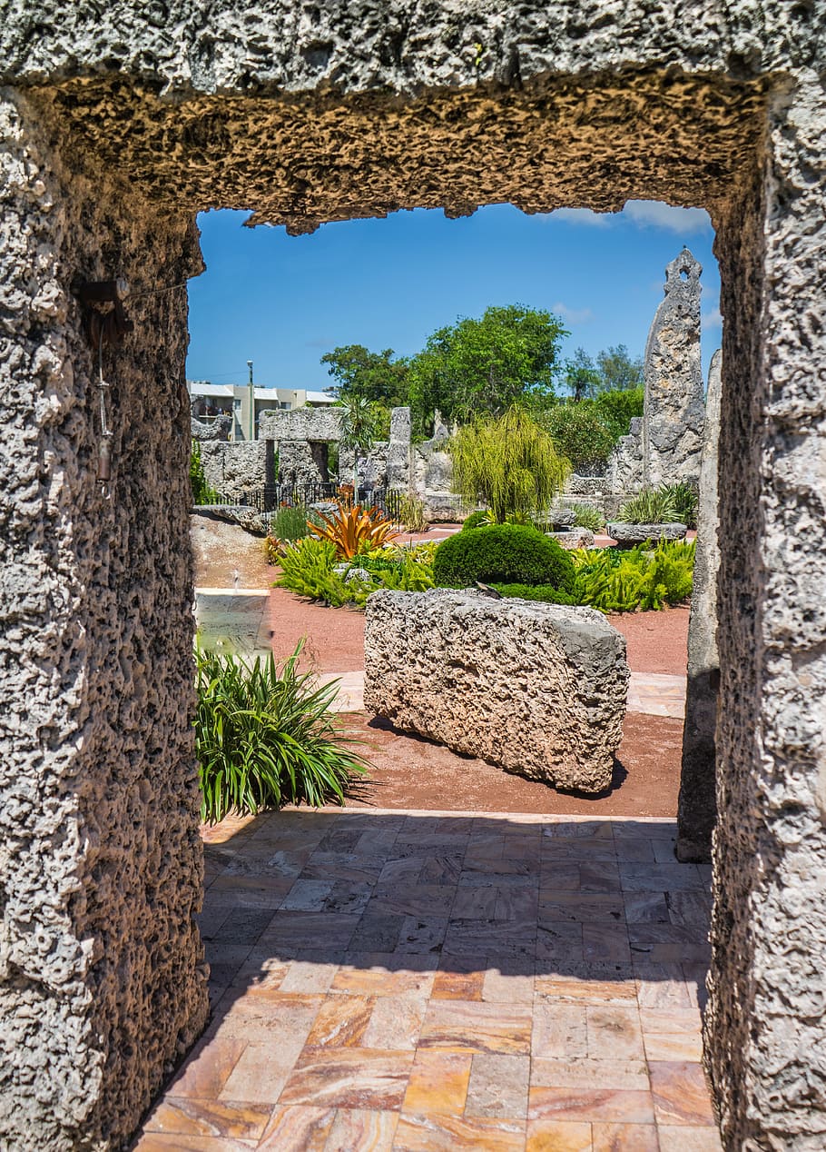 coral castle, florida, entrance, attraction, homestead, landmark, HD wallpaper