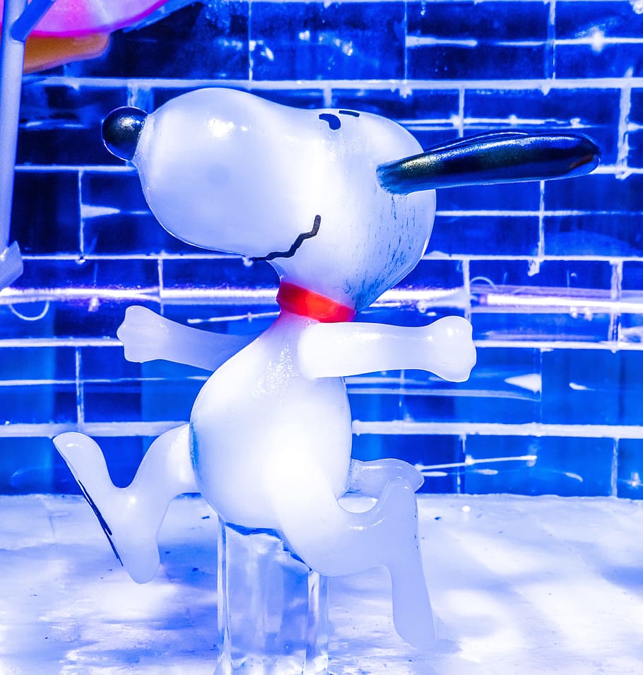 Peanuts figurine, Ice Sculpture, Snoopy, Dancing, exhibition, HD wallpaper