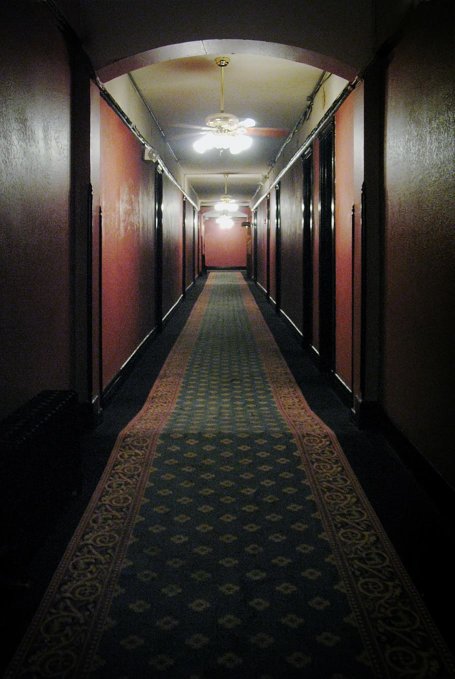 Hd Wallpaper Beige And Green Runner Rug Hallway Hotel Spooky Creepy Haunted Wallpaper Flare 1012