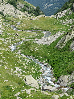 Mountains, View, Valley, Idyllic, beautiful, hiking, hike, gta HD wallpaper