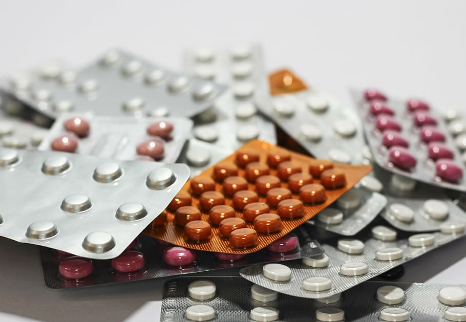 assorted blister pack lot, medications, cure, tablets, pharmacy HD wallpaper